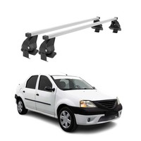 Menabo DachträGer GrundtäGer FüR Dacia Logan Mk1 2004-2012 50Kg Stahl Silber 2X