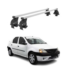 Menabo Dachträger Grundtäger für Dacia Logan mk1 2004-2012 50kg Stahl Silber 2x