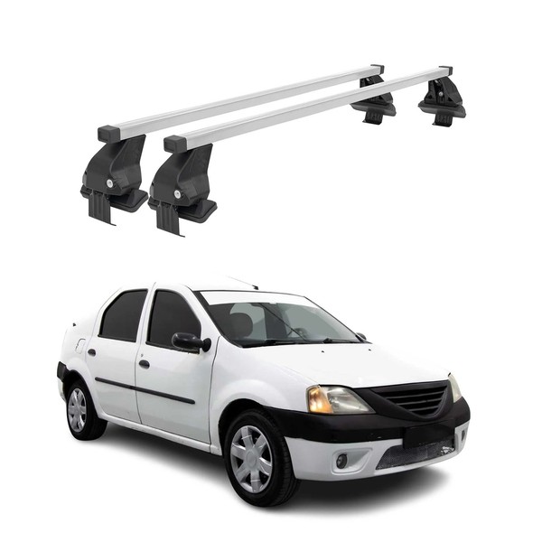 Menabo DachträGer GrundtäGer FüR Dacia Logan Mk1 2004-2012 50Kg Stahl Silber 2X-image