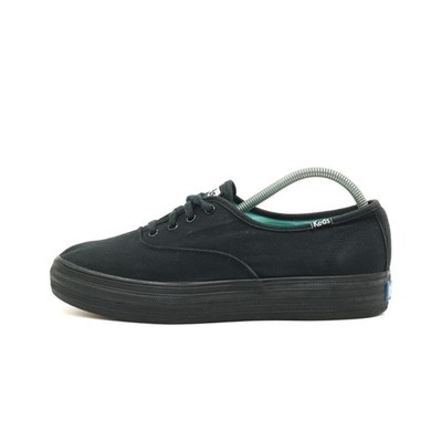 Keds Damen Champion Canvas Sneaker Schwarz Low Top Schnürschuhe EU 38