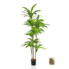 Artificial Dracaena Plant Outdoor 6ft - Fake Plants for Home Decor Living Roo...