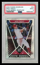 Mike Trout - 2020 Panini Donruss Elite Series Rapture PSA 9