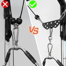 LAT Pull Down Bar Attachment for Cable Machine, Multi-Grip Fitness Spreader B...