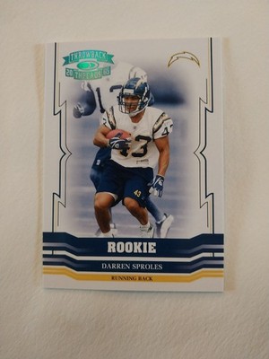 2005 Throwback Threads Darren Sproles Platinum RC 3/25! RaRe!