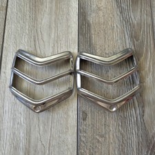 Oem 1940 Ford Deluxe Duolamp Tail Light Lamp Trim Bezel Pair 3 Oem 1940 Ford Deluxe Duolamp Tail Light Lamp Trim Bezel Pair 3