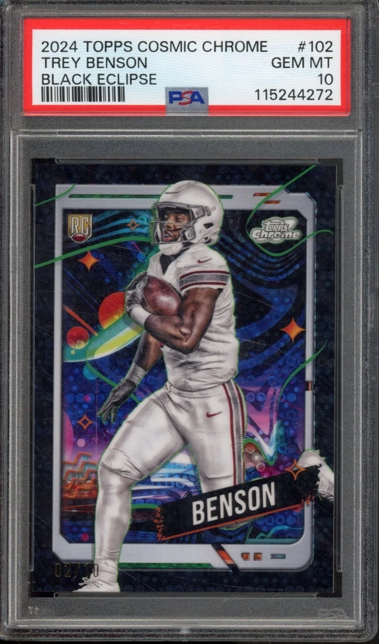 Trey Benson Topps Cosmic Chrome #102 Black Eclipse