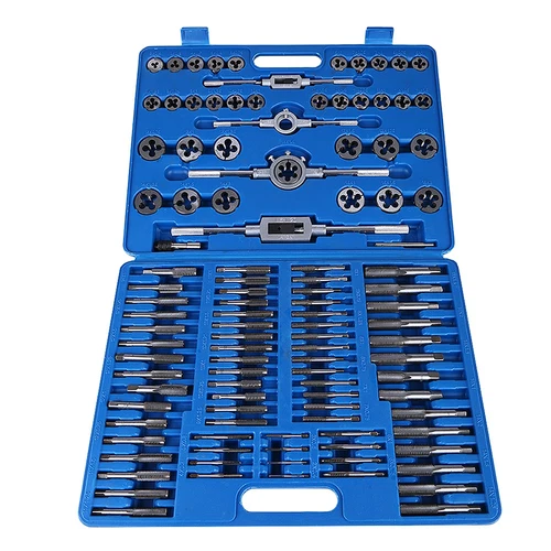 110pcs M2‑ Screw Nut Thread Taps Dies With Wrench Handle Hand Tools Kit - product listing photo