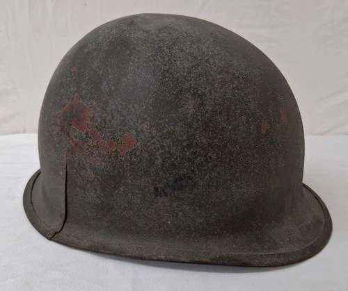 Cracked Vintage United States WW2 M1 Military Helmet