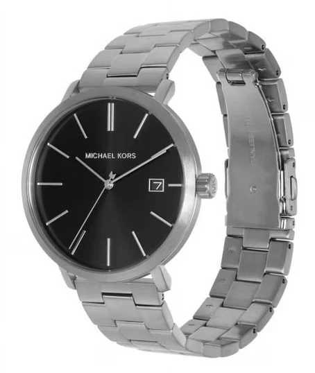*NUEVO - SIN ABRIR* Reloj Michael Kors Blake para hombre tono plateado esfera negra Foto 2 de 4