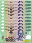 Vietnamese Currency 500000 Vietnam Dong, Random Year, UNC, Polymer X 10 PCS