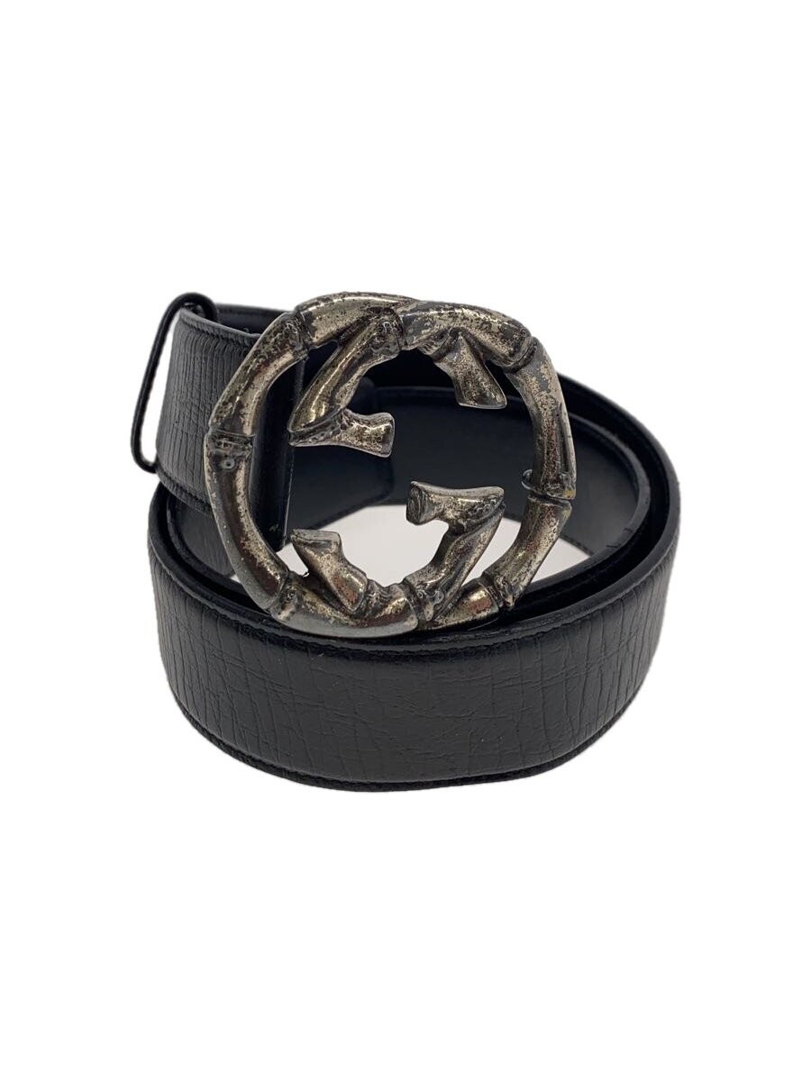 GUCCI Black Leather Plain Belt for Women