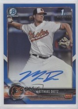 2018 Bowman Chrome Prospect Blue Refractor /150 Matthias Dietz #CPA-MD Auto nr0