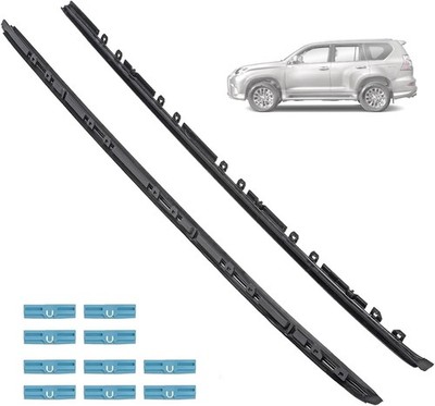 Front Driver & Passenger Side Windshield Moulding Kit Compatible with Lexus V...