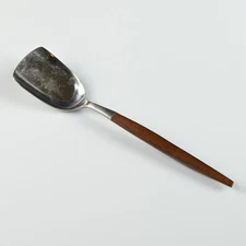 Ekco Eterna Canoe Muffin Sugar Shovel Bonbon Spoon MCM Faux Rosewood Handle
