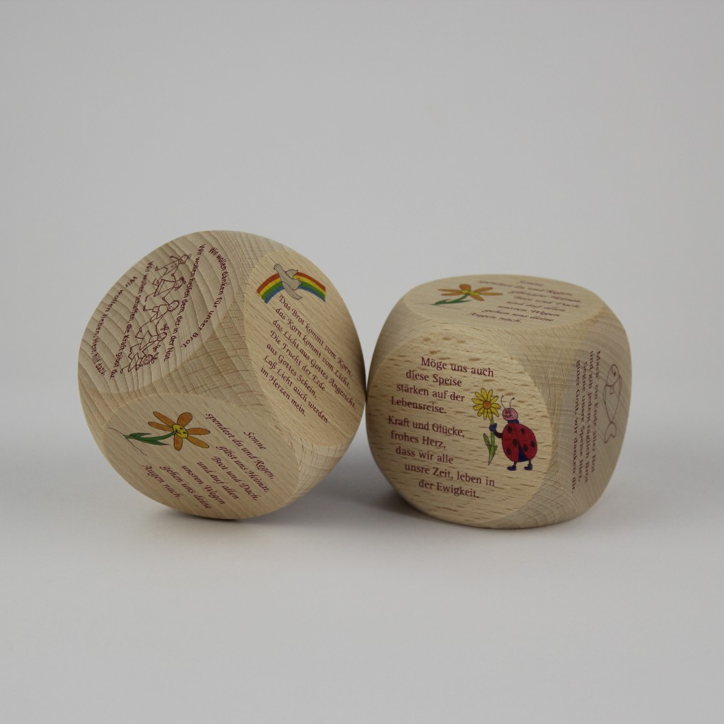 Gebetswürfel Tischgebete Essen Kinder Geschenk Taufe Kommunion