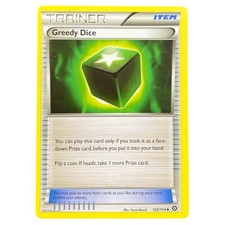 Pokemon Greedy Dice 102/114 Trainer Item Card XY Steam Siege TCG NM Collectible