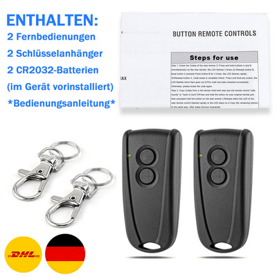 2Stück Handsender für Hormann EcoStar RSC2 RSZ1 RSE2 Liftronic 433MHz Garagentor