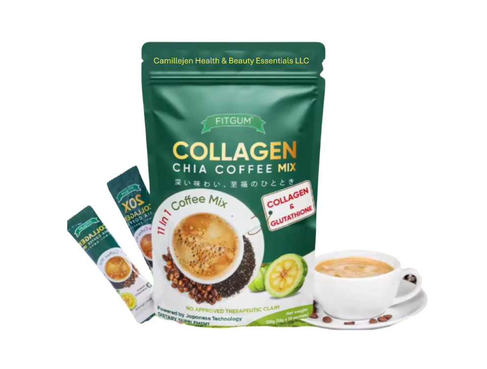 FITGUM 20X Collagen Chia Coffee - 10 Sachets / 11 in 1 Ingredient