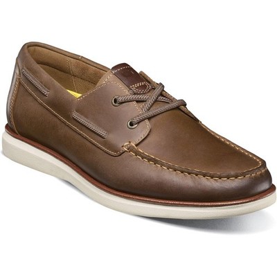 Florsheim Tropics Chocolate Leather Elastic Lace Moc Toe Boat Shoe (US Men Size)