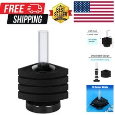 Aquarium Corner Sponge Filter, for Breeding Shrimp Nano Fish Tank, up to 10Gal