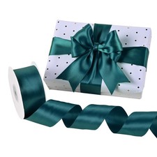 BVIEAKD Teal Satin Ribbon 1-1/2" X 50 Yards Solid 1-1/2 Inch  50Yards,
