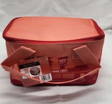 New Trader Joe's Peach/Pink Mini Insulated Tote Lunch Bags Limited Edition NWT