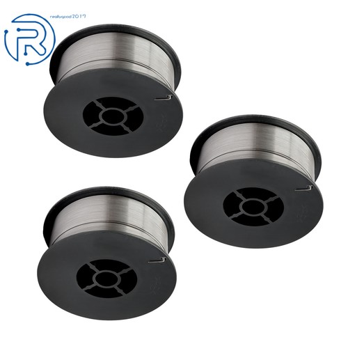 3Pcs E71T-GS 2 Lbs Spool .035" Gasless Flux Core Mild Steel MIG Welding Wire New - Picture 1 of 10