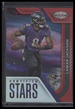2022 Panini Certified #CS-5 Lamar Jackson Certified Stars Mirror Red #/99