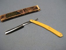 Bonita navaja antigua de Torrey Razor Co. Worcester Mass Stright