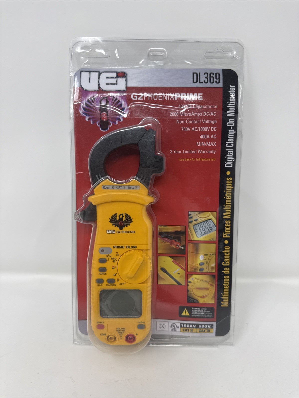 UEi Test Instruments  DL369 Digital Clamp-On Meter G2 Phoenix Cat3 Multimeter