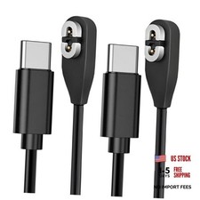 Shokz Charger USB C Cable -Pack USB Type C to Shokz Magnetic 3.3ft 2 Black