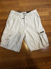 Vintage Levis Workwear Cargo Shorts Men 32 Beige Utility Baggy Skater Y2K Grunge