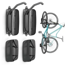 monTEK Swivel Bike Wall Mount – 2 Pack Garage Bike Hanger & Space-Saving V
