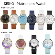 SEIKO Metronome Watch Standard & Casual Line Analog Quartz Musician Tool Japan N