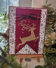 STAMPIN UP CARD KIT-DEER Makes 4-Set #XS.459