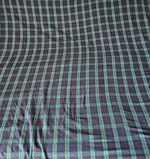 King Plaid Duvet Cover 100% Cotton Flannel Made in Portugal Cozy Green Blue Red