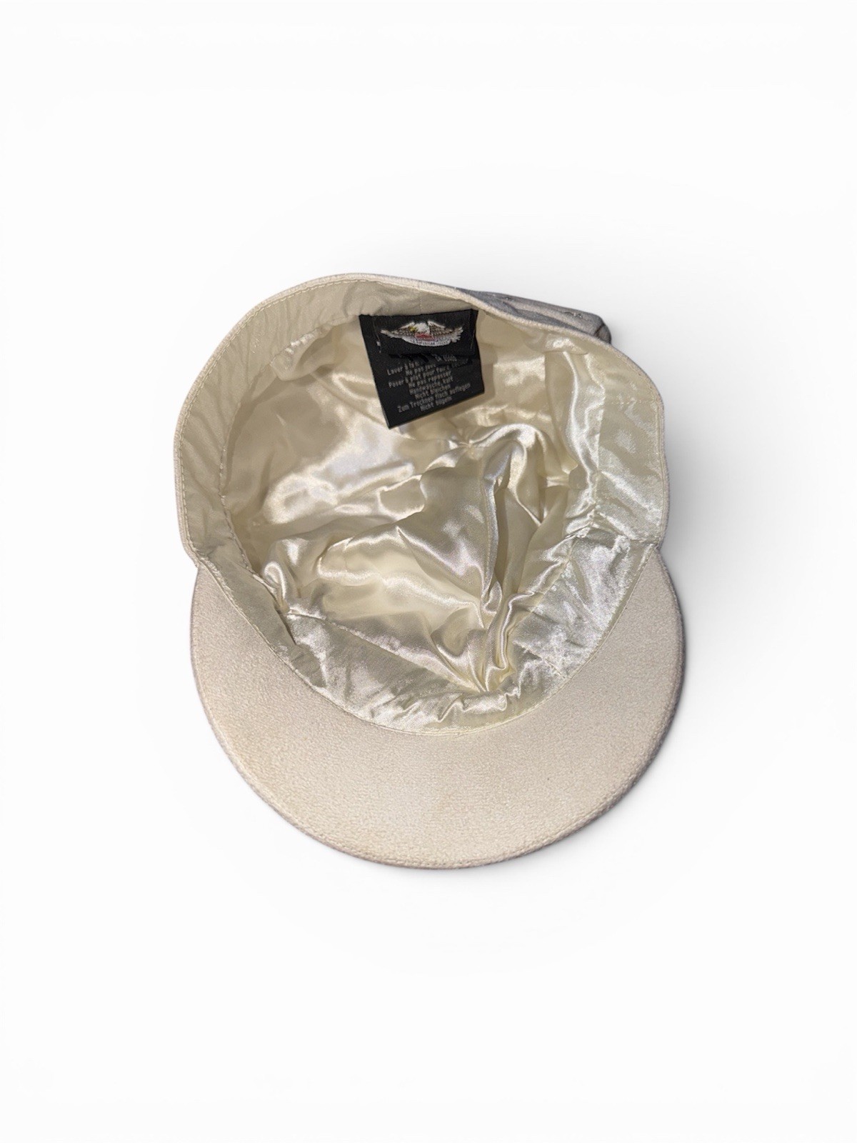 Harley Davidson Women’s Newsboy Hat Cream Embroidered Biker Cap Size Small image 7