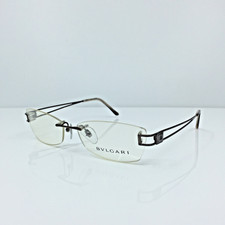 New VINTAGE Bulgari 248 Rimless Eyeglasses C. 138 Shiny Brown Size: 54mm Italy