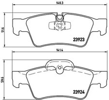 Bremsbel&auml;ge P 50 064 BREMBO f&uuml;r MERCEDES-BENZ M-KLASSE R-KLASSE G-KLASSE R-CLASS