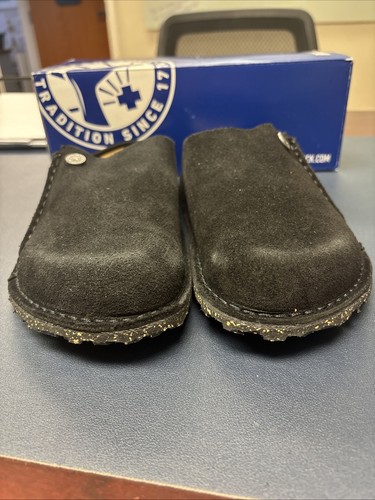 Birkenstock Zermatt Premium Suede Womens Size 7/EU 38 Narrow Black Shoes NIB - Foto 7 di 11