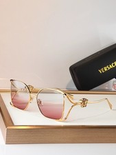 Versace VE1874 Sunglasses Gold Square Pink Gradient Lens 58 17-128