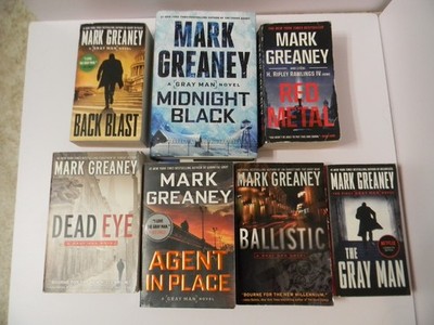MARK GREANEY Midnight Black, Red Metal, Ballistic, Gray Man lot of 7 books