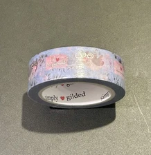 New Simply Gilded Blue Owls Happy Mail washi tape 15 mm