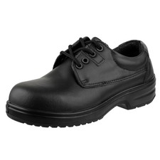 Image of Amblers Safety FS121C Metal Free Lace up Shoe Black Padded Collar, Plastic Eye