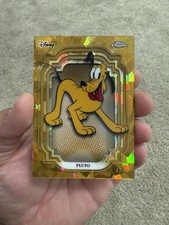 2024 Topps Chrome Disney Sapphire Pluto #5 Gold Color Match