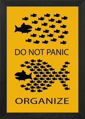 Organisieren, keine Panik gerahmtes Wandbild Poster Leinwanddruck Bild