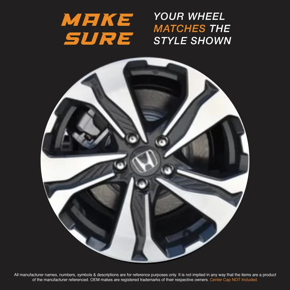 PACRIM 17" Negro Brillante Cubiertas de Rueda para Honda CRV (2017-2022) | ABS | Juego de 4 Foto 3 de 4