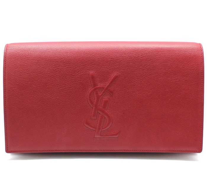 Saint Laurent borsa in pelle clutch belvedere rosso 361120 28257270