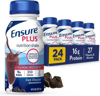 Ensure Plus DarkChocolate Nutrition Shake 8 fl oz - 24 Pack