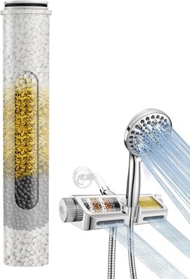 Shower Head Filter Replacement Cartridge Filtered Shower Head W/ Handheld
